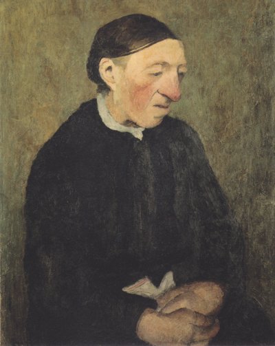 Alte Frau mit Taschentuch von Paula Modersohn Becker